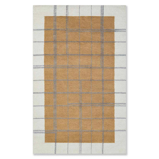 Gridded Hand Tufted Woollen Rug