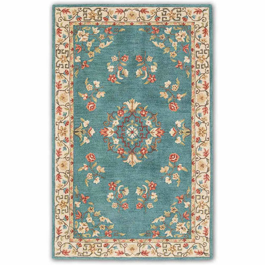 Jade Blossom Hand Tufted Woollen Rug