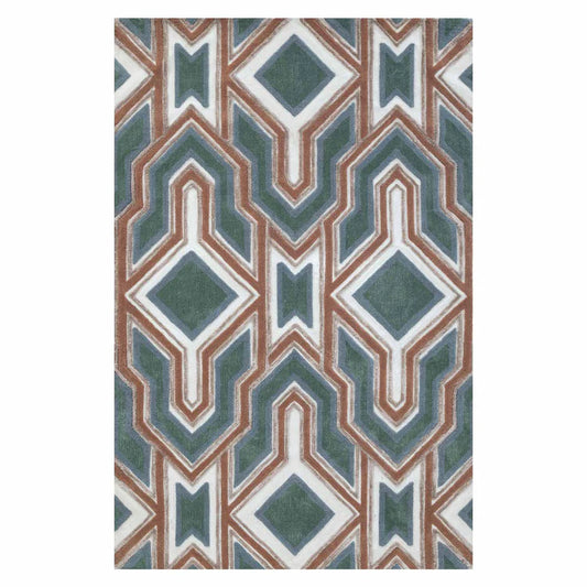 Zahur Modern Hand Tufted Wool And Viscose Rug