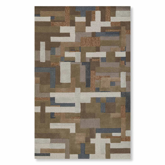 Desert Mosaic Hand Tufted Wool And Viscose Rug